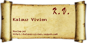 Kalauz Vivien névjegykártya